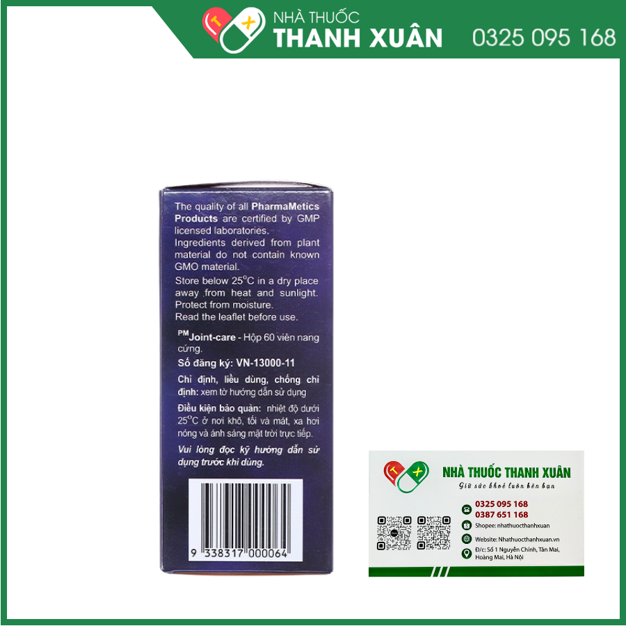 PM Joint - Care giảm các triệu chứng viêm khớp gối nhẹ và trung bình